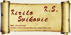 Kirilo Šviković vizit kartica
